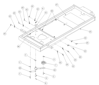 Frame Assembly Diagram and Parts List for Z-FORCE44 53AA5B6L-53AA5B6L709-53AA5B6L710-53AA5B6L712 Cub Cadet Lawn Tractor
